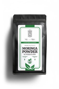 Mel and Mira Organik Moringa Tozu Çayı 100g, Premium Herbal Moringa Powder Tea ( Glutensiz, Vegan, Katkısız )