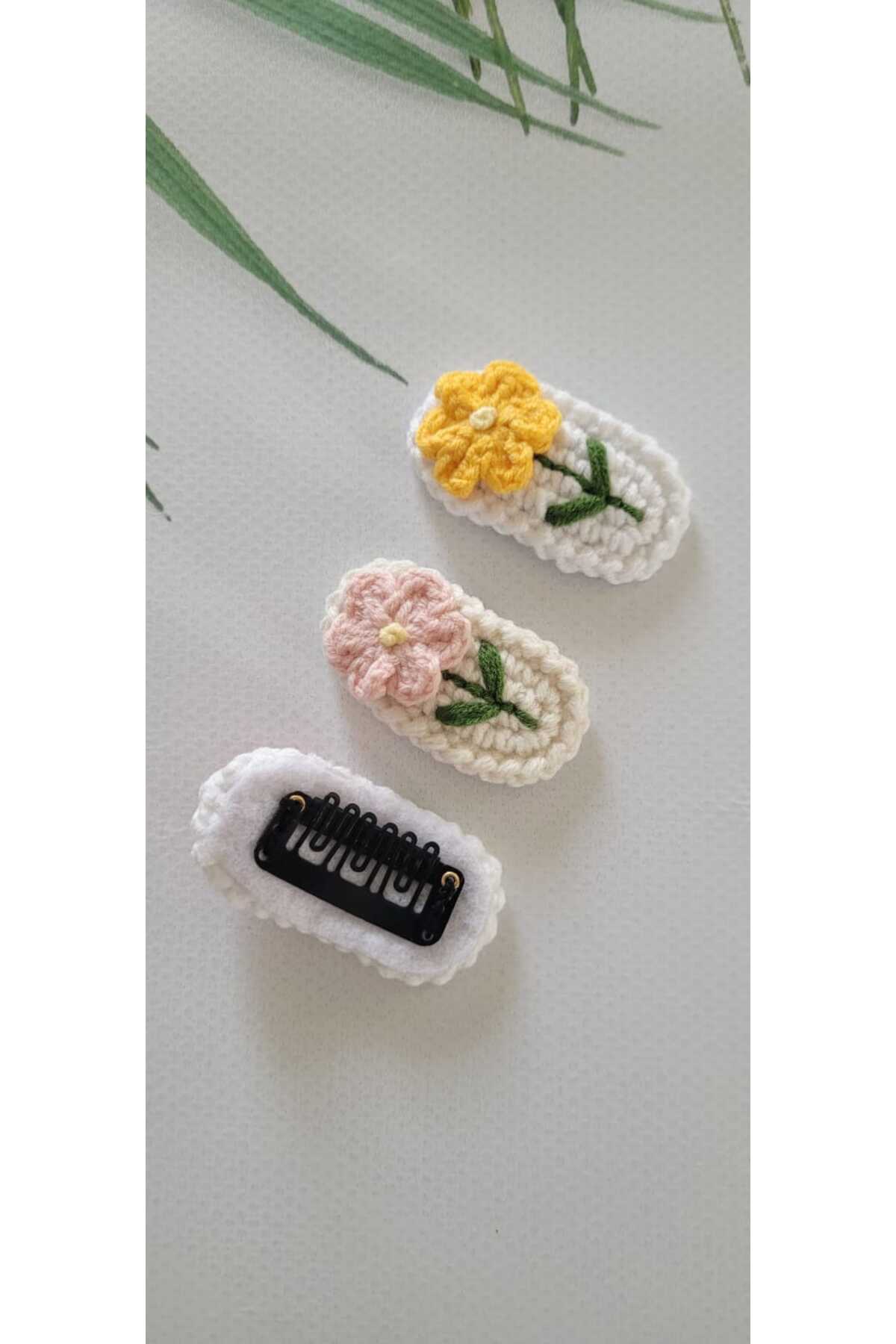 Kadın Girişimciler Atölyesi Yenidoğan Bebek Tokası 3'lü Klips Bebek Saçsız Bebek Tokaları - Görsel 2