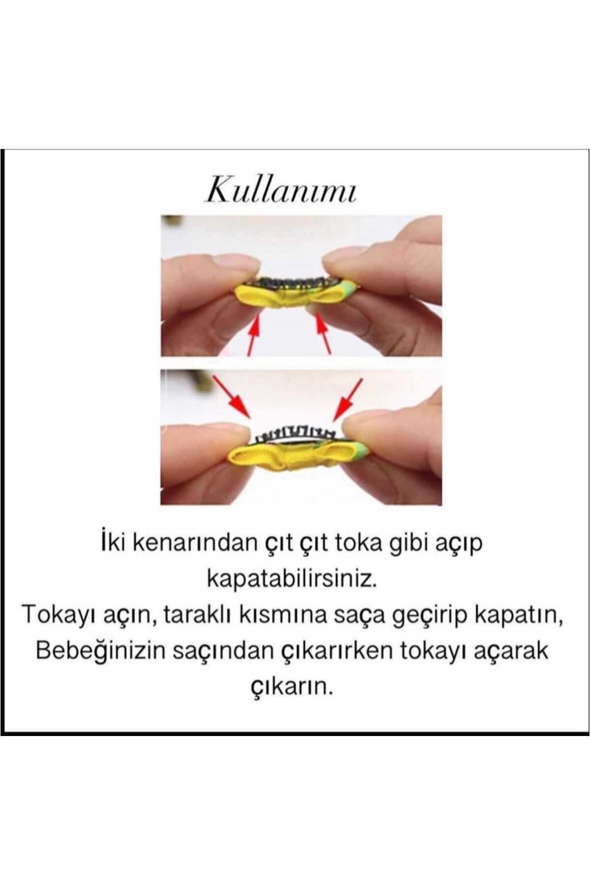 Kadın Girişimciler Atölyesi Yenidoğan Bebek Tokası 3'lü Klips Bebek Saçsız Bebek Tokaları - Görsel 3