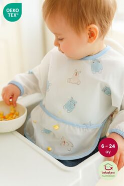 Bebekevi Su Geçirmez Tafetta Mama Önlüğü