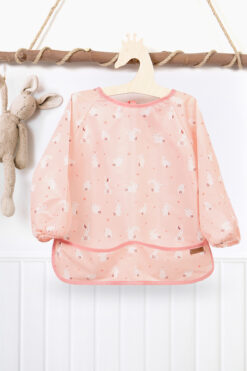 HAMUR Proof Uzun Kollu 4-6 Yaş Sıvı Geçirmez Etkinlik Mama Aktivite Anaokul Kreş Bebek Çocuk Önlüğü Pastel