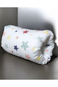 BeybiNest Pratik Emzirme Destek Kolluğu Yastık %100 Organik Pamuklu Renkli Yıldızlar Emzirme Yastığı