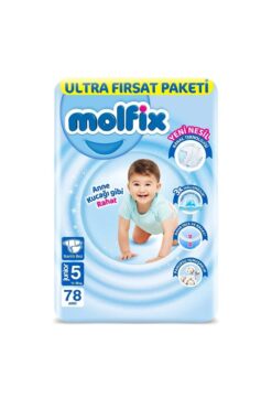 Molfix Bebek Bezi Ultra Fırsat Paketi 5 Beden 11-18 Kg 78 Adet