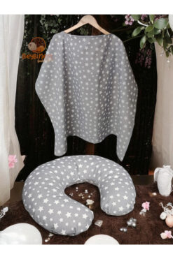 BeybiNest Emzirme Önlüğü  ve Emzirme Yastığı 2 li set Emzirme örtüsü