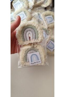 Büşra Uynk Makrome Bebek Hediyeliği Gökkuşağı Anahtarlık 20 Adet (kişiye Özel)