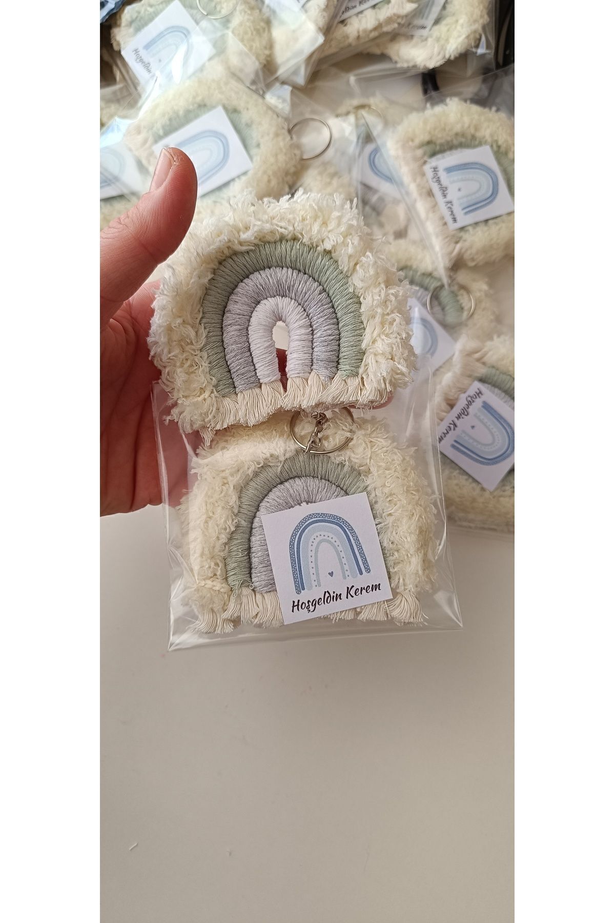 Büşra Uynk Makrome Bebek Hediyeliği Gökkuşağı Anahtarlık 20 Adet (kişiye Özel)