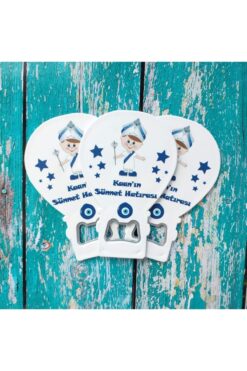 Evashophediyelik Sünnet Hatırası Magnet Açacak – 20 Adet Kişiye Özel Isimli Hediyelik, Erkek Bebek Mevlüt Ve Sünnet