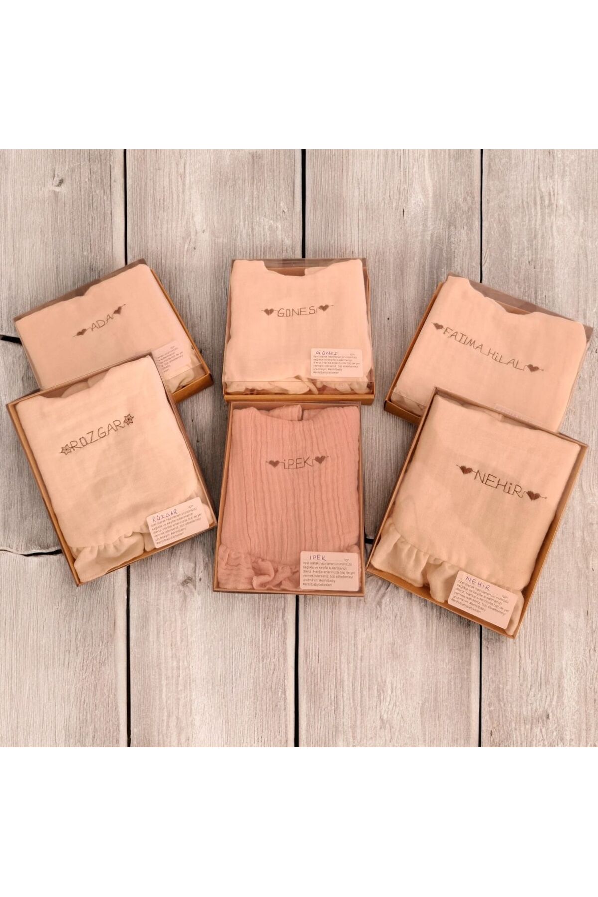 Enhitbaby Kişiye Özel Nakışlı Sıvı Geçirmez Önlük Pembe - Görsel 3