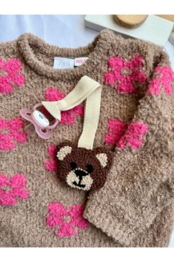 Tk Punch Ayıcık Emzik Askısı - Emzik Zinciri - Oda Dekoru