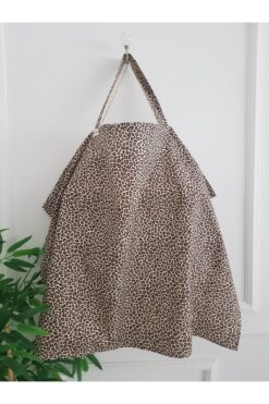 ilkimbebe Leoparlı Konforlu Balenli Emzirme Önlüğü , Örtüsü - 70x100 Cm , Anne Bebek