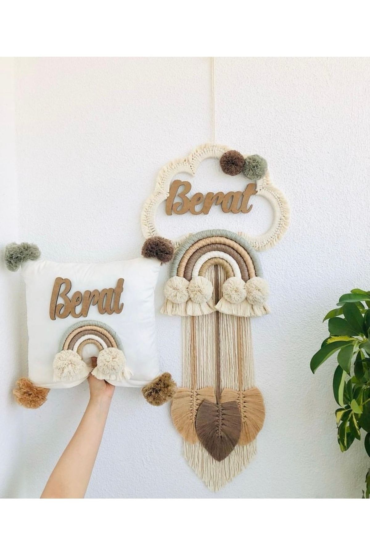 Tasarı Sanatı Bebek/çocuk Odası Özel Tasarım Yastık Kılıfı-kapı Süsü Hediyelik Takım