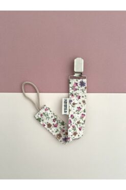 KARAMİLA Bebek Emzik Askısı - Emzik Zinciri - Emzik Tutacağı - Çiçekli