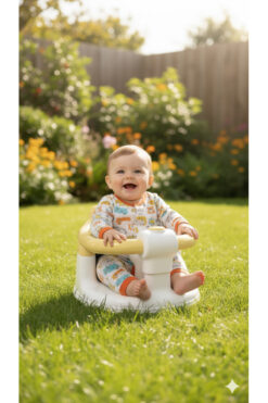 Jusso Önden Açılır Bebek Banyo & Mama Oturağı Bej