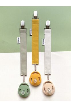 KARAMİLA 3’lü Set Emzik Askısı - Emzik Zinciri - Emzik Tutacağı