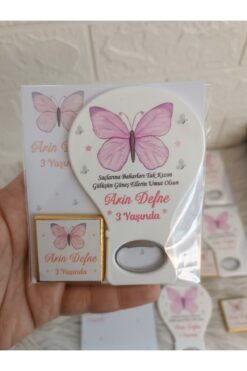 Doğrukan Hediyelik 20 adet kelebekli balon açacak çikolata set yenidoğan doğum gün Mevlüt hediyelik