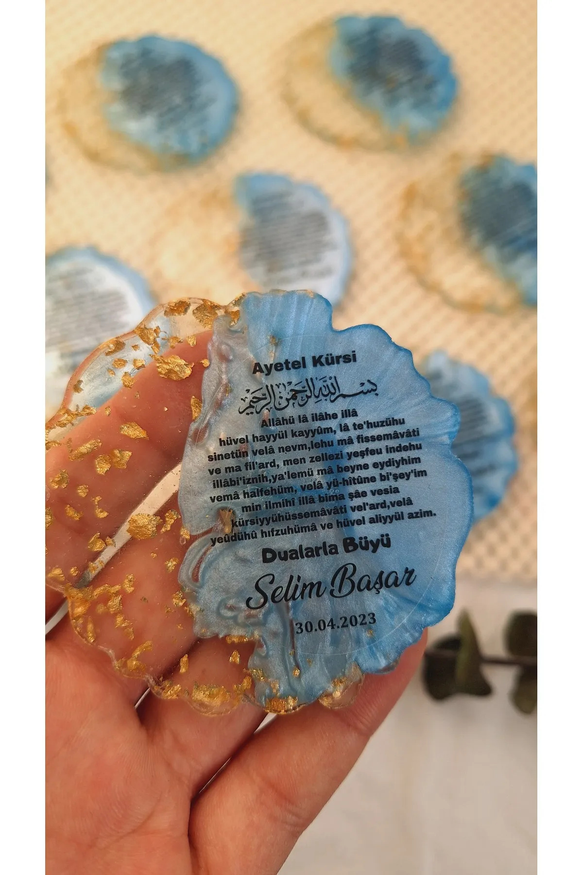 SevgiliAtolyemm Mavi Epoksi Magnet 10 Adet Sünnet Doğum Günü Mevlüt