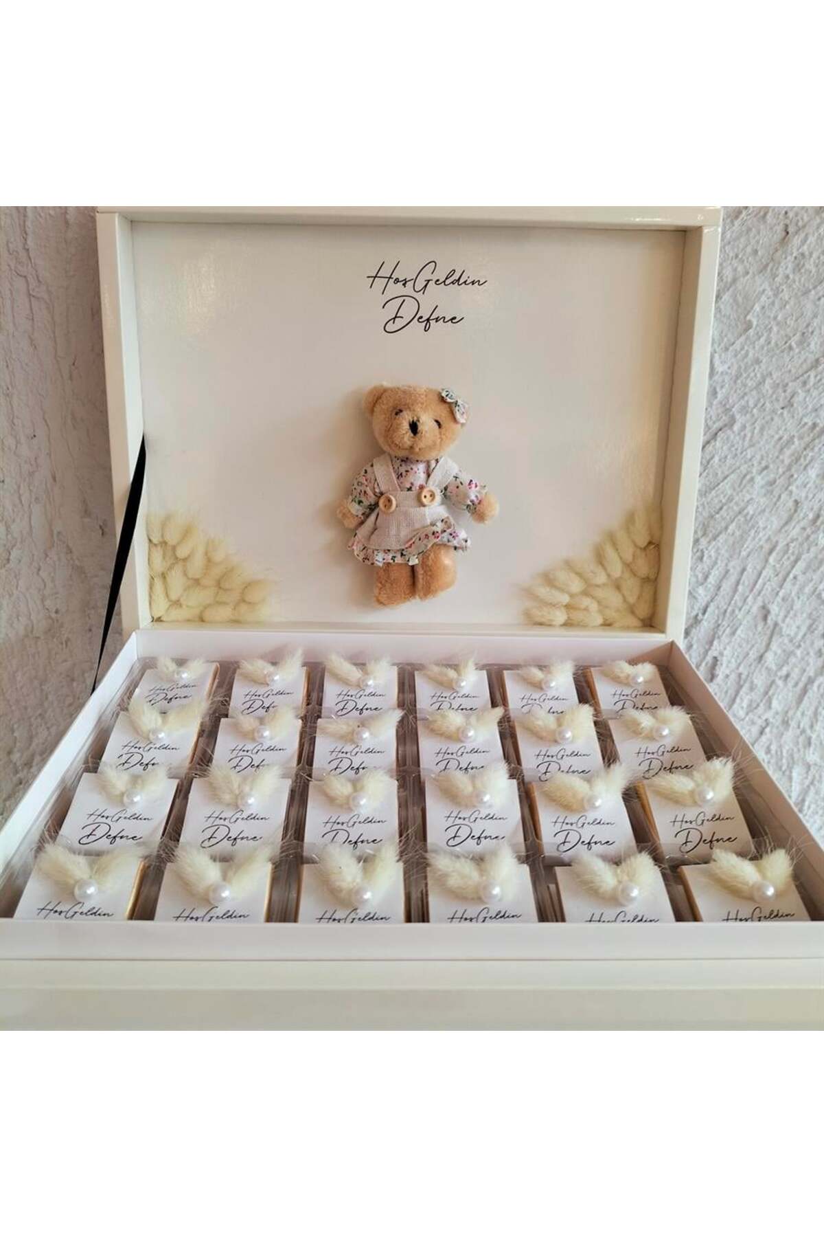 miradizayn Bebek Hediyelik, Kız Bebek Çikolatası ,Perili,ahşap