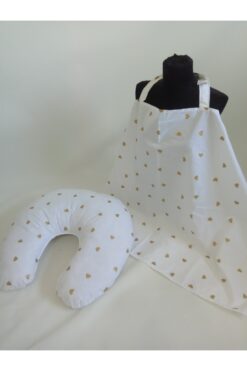 Wenaris %100 pamuk emzirme yastığı ve emzirme önlüğü