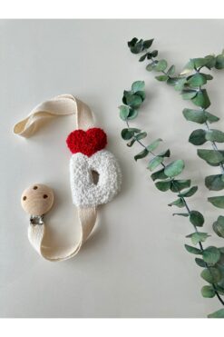 MİRZAS BALKES İsme Özel Çift Taraflı Punch Bebek Emzik Askısı İstenilen Harf ve Renk Seçeneği ile