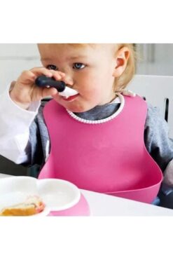 Buffer Bebek Önlüğü Dökülmelere Karşı Plastik Önlük - pembe