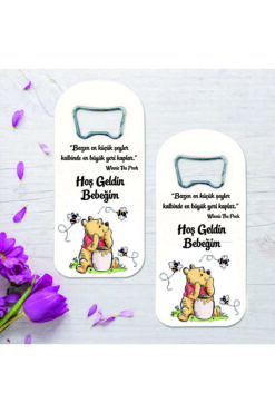 Ege ajans 10 adet (kartlı ve jelatinli) winnie konsept bebek açacak magnet