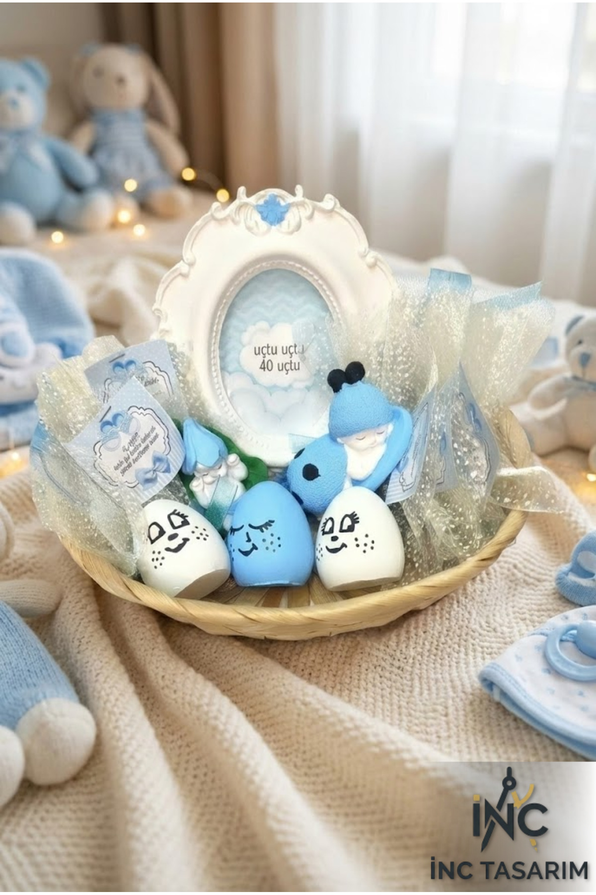 Nazenindusleri Mini Kırk Uçurma Sepeti Erkek Bebek 40 Uçurma Sepeti