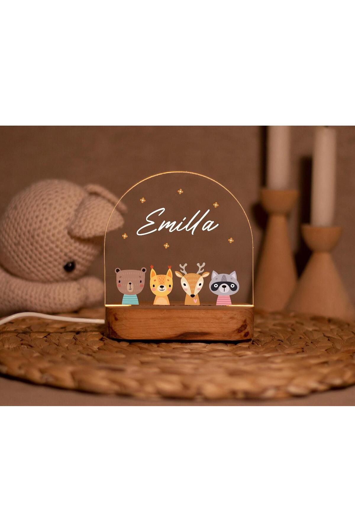 ENCİVA BEBEK ODASI İSME ÖZEL GECE LAMBASI ÇOCUK BEBEK DEKORU HEDİYELİK MODEL2