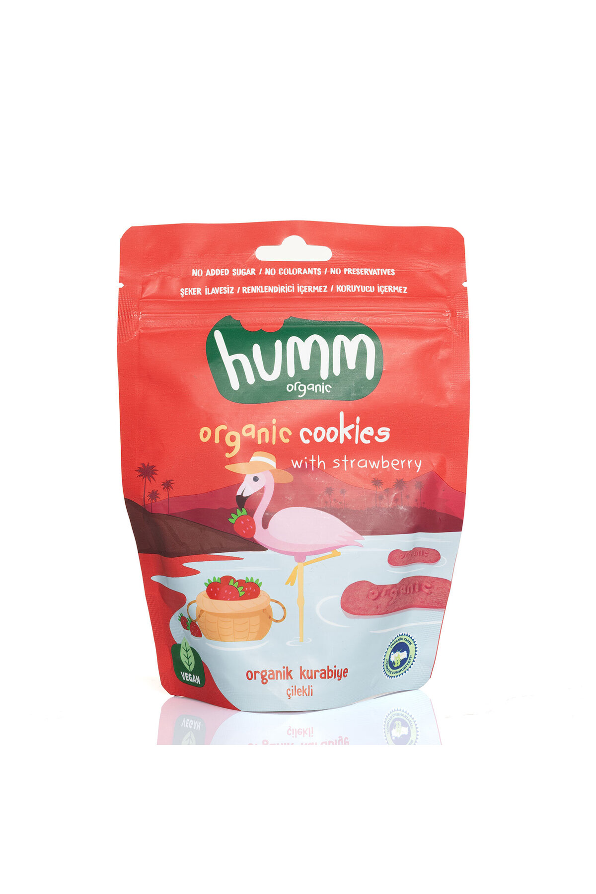 Humm Organic Organik Vegan Çilek Kurabiye 55 Gr