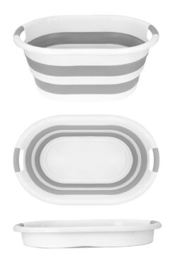 PONÇİK STORE 25LtKatlanabilir Silikon Sepet -Vip AkordiyonSepet Düzenleyici,Katlanabilir ÇamaşırSepeti Yeni Nesil