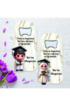 Ege ajans 10 adet hediyelik hafızlık hatim hatırası kuran okuyorum kuran töreni açacak magnet