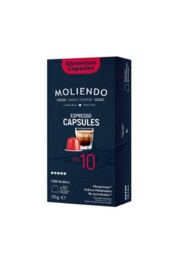 Moliendo Finest Coffee Alüminyum Kapsül Kahve No:10 (10 Adet Nespresso Uyumlu Alüminyum Kapsül Kahve)