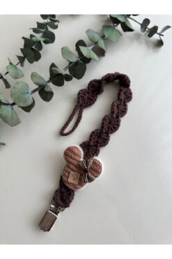 MİRZAS BALKES El Örgüsü Bebek Emzik Askısı