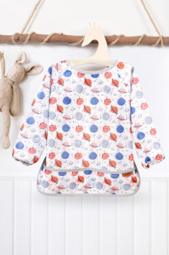 HAMUR Proof Uzun Kollu 2-4 Yaş Sıvı Geçirmez Etkinlik Mama Aktivite Anaokul Kreş Bebek Çocuk Önlüğü Planet