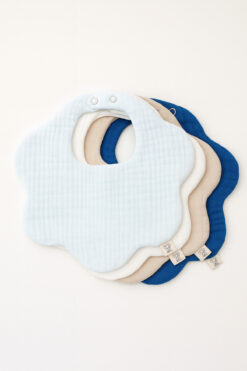 Boho Piccolo 4’lü %100 Pamuk Organik Müslin Bebek Mama Önlüğü / Salya Önlüğü / Yakalık