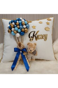 şatafat design Bebek Takı Yastığı Beyaz Gold