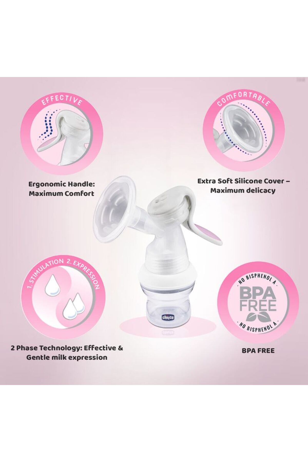Chicco Natural Feeling Manuel Göğüs Pompası - Görsel 2