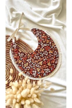 TARF Çift Taraflı Sıvı Geçirmez %100 Pamuk Bebek Önlüğü, Vintage Önlük, Salya Önlüğü