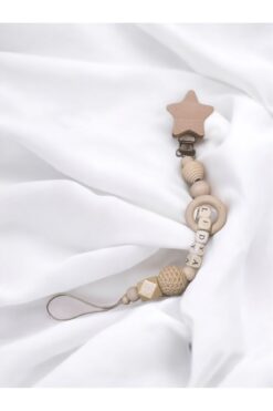 My Kids Room Ahşap Emzik Zinciri - Emzik Askısı Ahşap Emzik Zinciri Emzik Tutucu