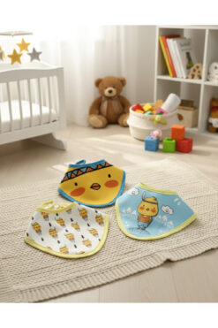 senihan Yumuşak Dokulu Diş Çıkarma Önlüğü 3 Adet - Kız Ve Erkek Bebek önlük Set