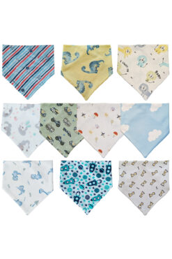 Baby Minik Üçgen Fular Penye Salya Ve Mama Önlüğü 10 Adet