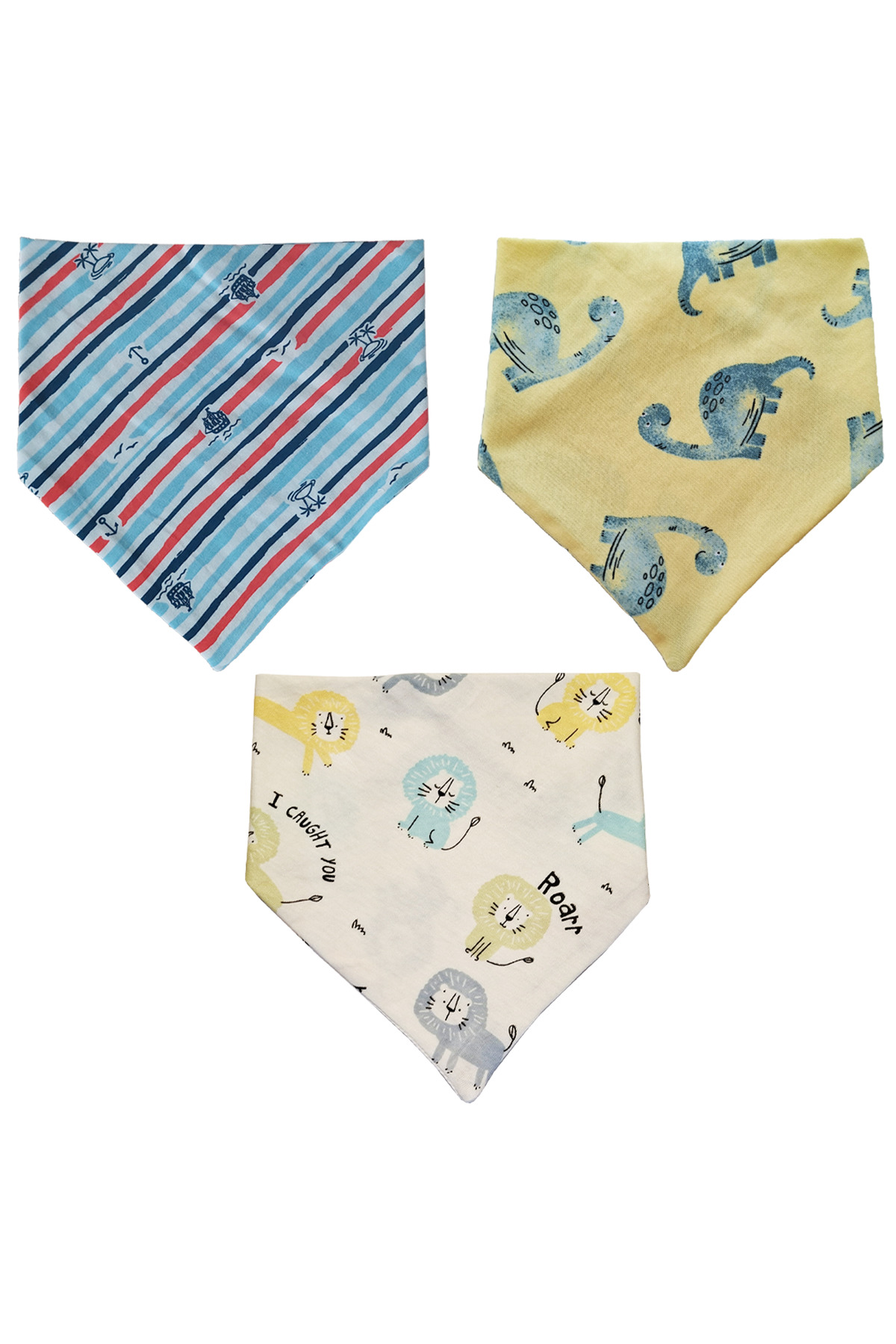 Baby Minik Üçgen Fular Penye Salya Ve Mama Önlüğü 10 Adet - Görsel 3