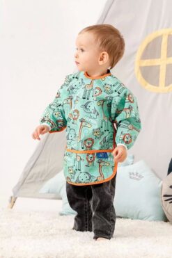 Genel Markalar Candar Safari Senli Sıvı Geçirmez Uzun Kol Aktivite Ve Önlüğü 6-24 Ay