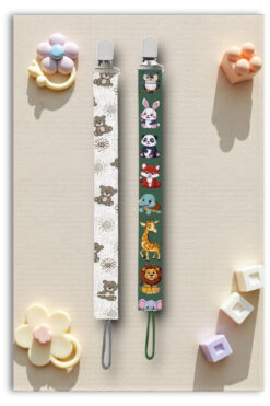 Mia Aurora 2li Set Emzik Askısı Emzik Zinciri Emzik Tutacağı Gri Ayıcık Hayvanlar BYI64106