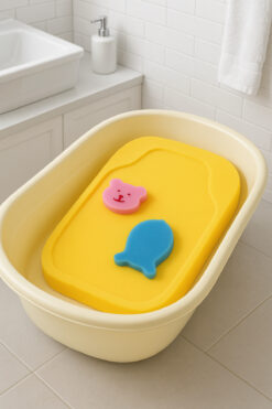 Bilge Trend Bebek Küveti Uyumlu Küvet Süngeri (2 adet yıkama süngeri hediyeli, minik süngerler değişik olabilir)