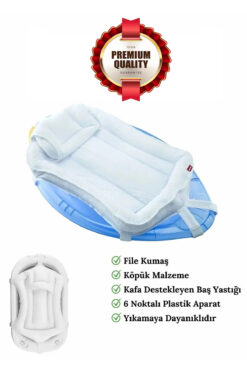 MorBebe Lüx Kafa Yastıklı Bebek Banyo Küvet Filesi ( Bütün Küvetlere Uyumludur )