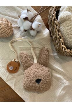 vivimade Teddy Bunny Emzik Askısı Kahverengi Klipsli