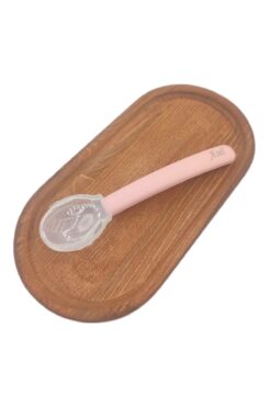 Sahi Aksesuar Kişiye Özel Isimli Pembe Renk Silikon Bebek Mama Kaşığı - 1688