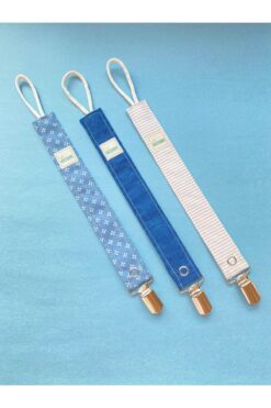 Le Petite Histoire 3'lü Emzik Askısı - Emzik Zinciri %100 Pamuk - Yıkanabilir