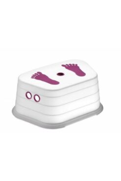 Bursev Çocuk Basamağı Yükseltici Basamak Kaydırmaz Tabure Beyazmavibeyazpembe