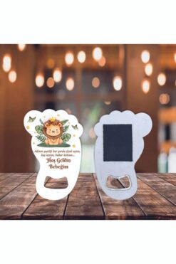 Ege ajans 10 adet (kartlı ve jelatinli) aslanlı bebek ayak açacak magnet